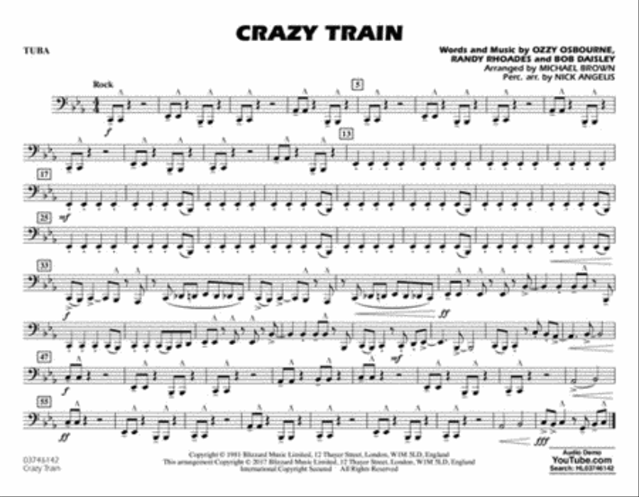 Crazy Train Marching Band scores gallery preview page 9