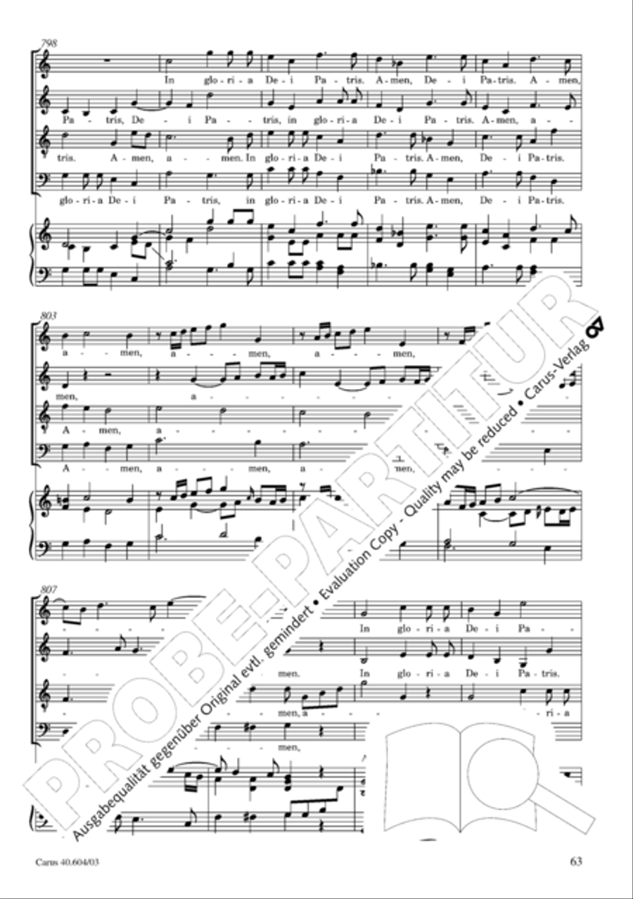 Grosse Mariazeller Messe in C 4-Part scores gallery preview page 72