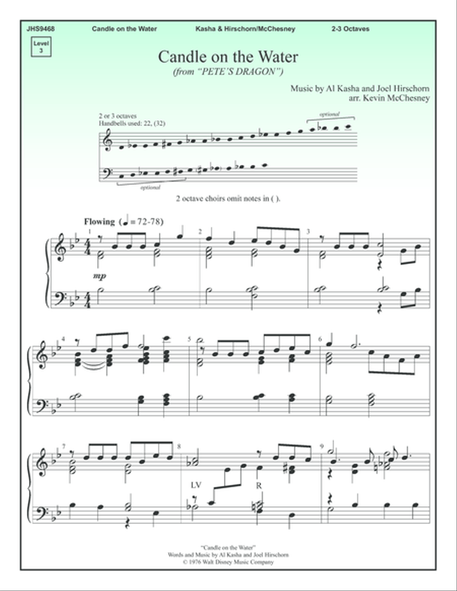 Candle on the Water 3-Octaves scores gallery preview page 1