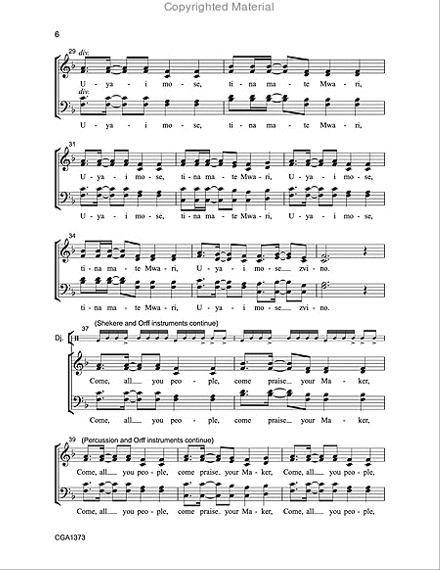 Uyai Mose 4-Part scores gallery preview page 5