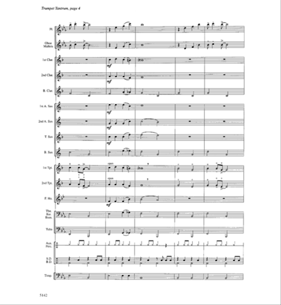 Trumpet Tantrum Trumpet Tantrum Concert Band scores gallery preview page 3