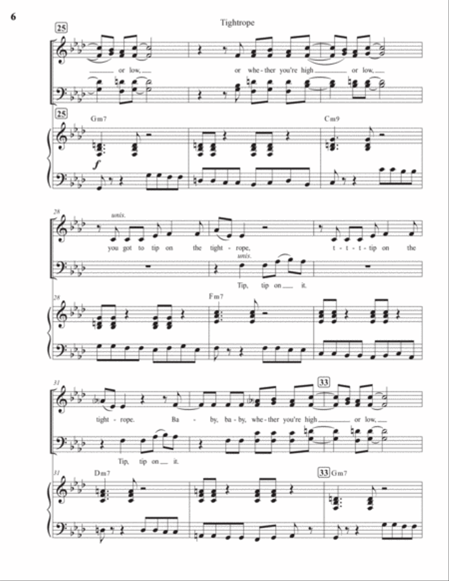 Tightrope 4-Part scores gallery preview page 6