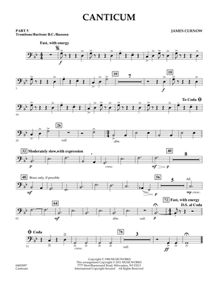 Canticum - Pt.5 - Trombone/Bar. B.C./Bsn.