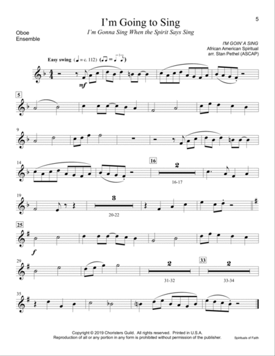 Spirituals of Faith - Oboe Oboe scores gallery preview page 5
