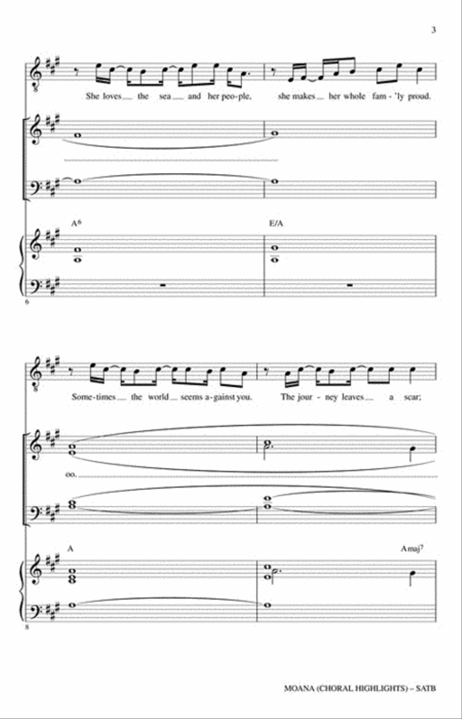 Moana 4-Part scores gallery preview page 3