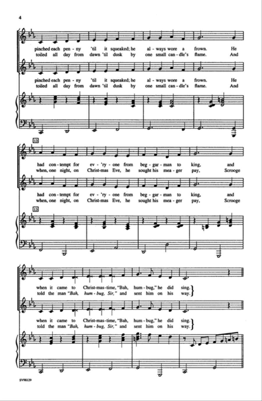 Scrooge, Scrooge, Scrooge 2-Part scores gallery preview page 13