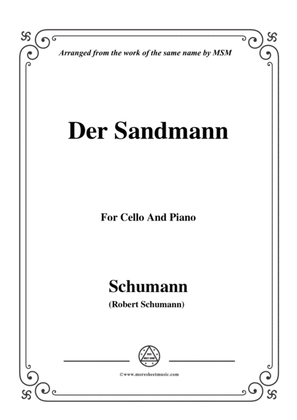 Book cover for Schumann-Der Sandmann,Op.79,No.13,for Cello and Piano