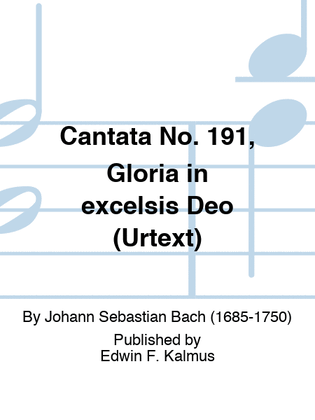 Book cover for Cantata No. 191, Gloria in excelsis Deo (URTEXT)