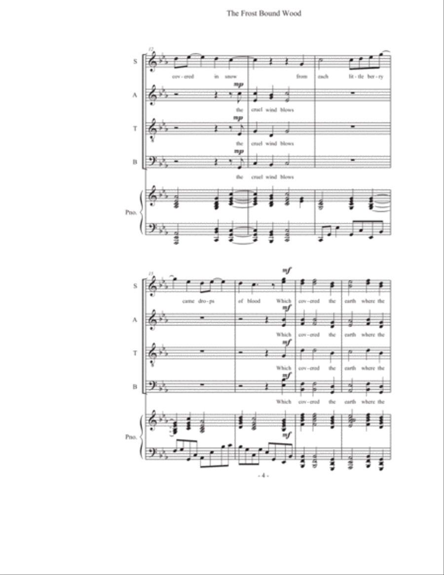 The Frost Bound Wood The Frost Bound Wood 4-Part scores gallery preview page 3