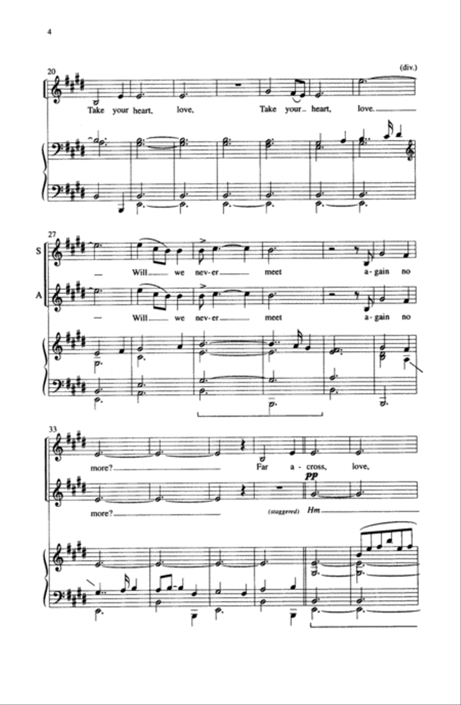Fare Thee Well Love Women's Choir scores gallery preview page 4