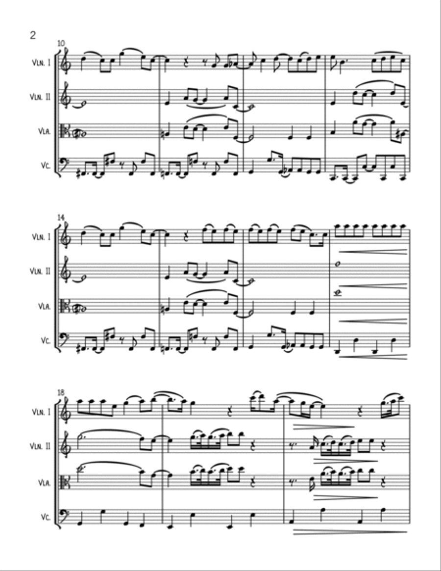 Love On Top String Quartet scores gallery preview page 2