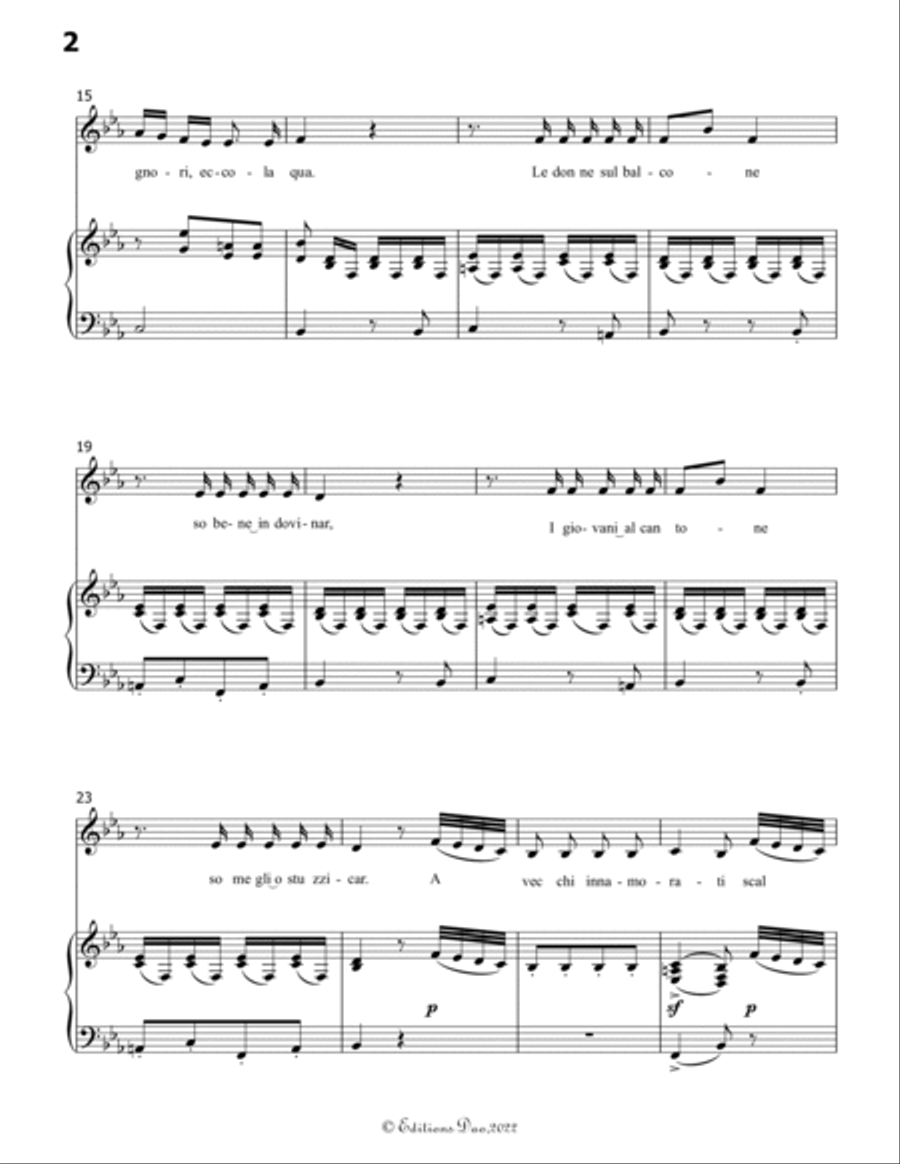 Chi Vuol la zingarella, by Paisiello, in E flat Major Voice scores gallery preview page 4