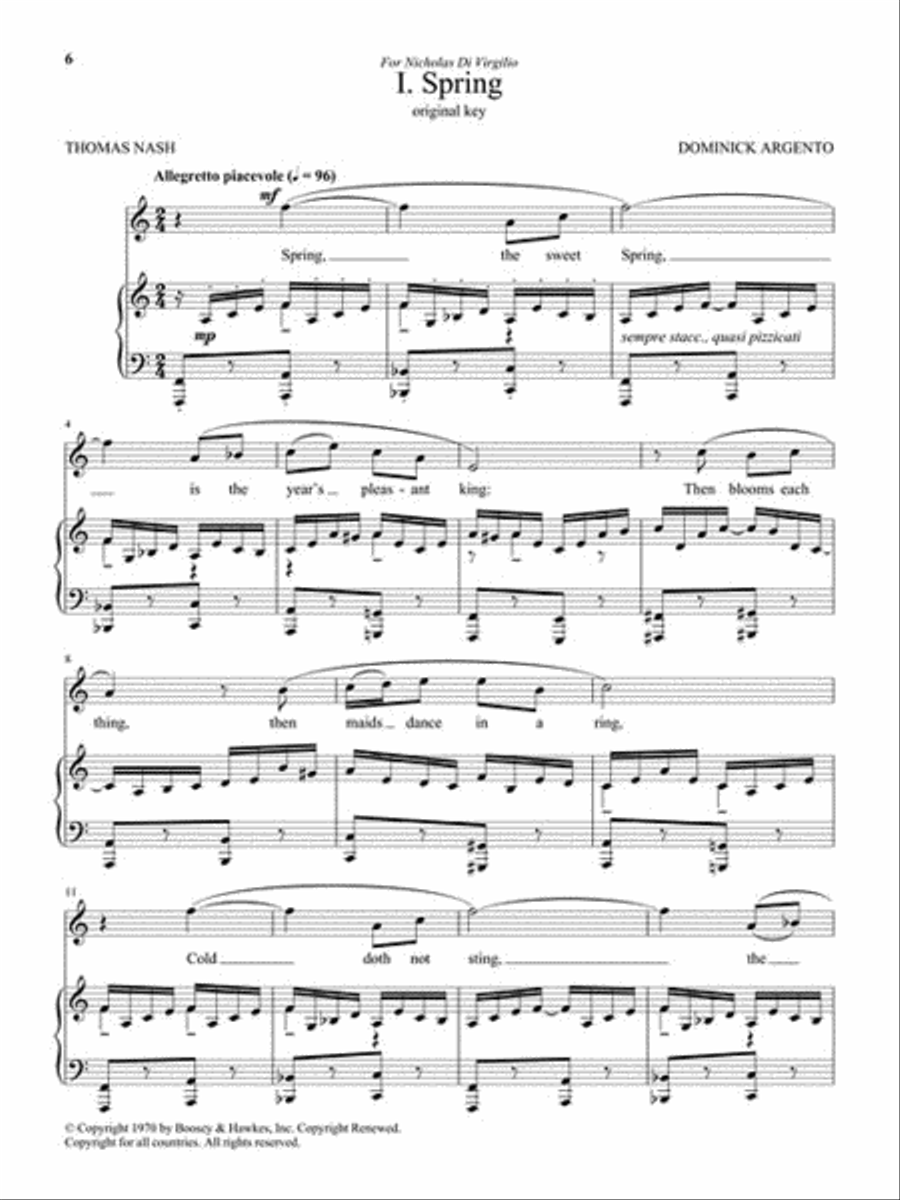 Six Elizabethan Songs – High Voice – New Edition – With Online Accompaniments High Voice scores gallery preview page 6