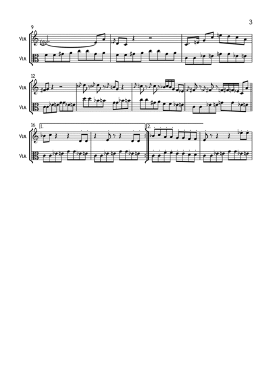 Baby Elephant Walk String Duet scores gallery preview page 5