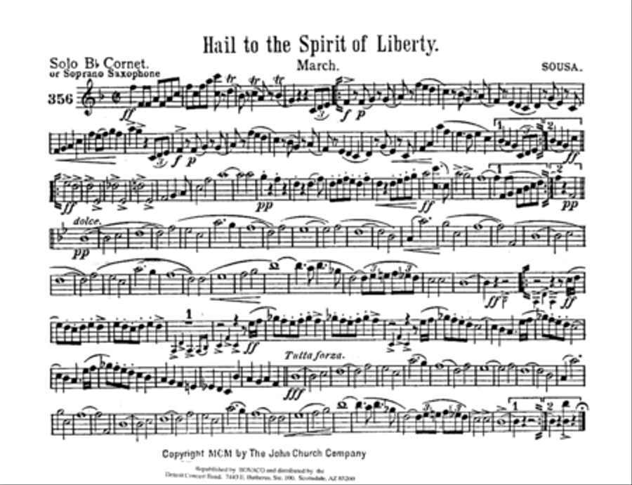 Hail To The Spirit Of Liberty Concert Band scores gallery preview page 2