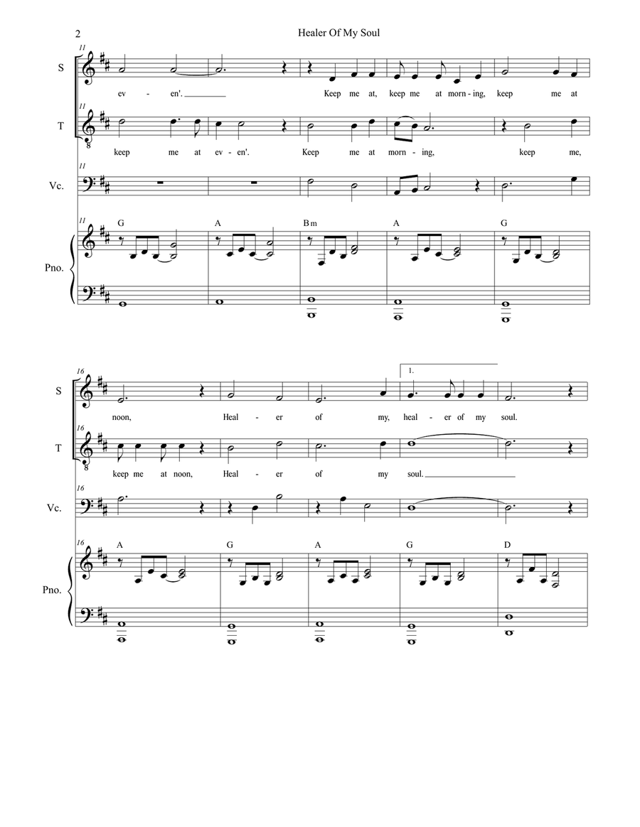 Healer Of My Soul 2-Part scores gallery preview page 2