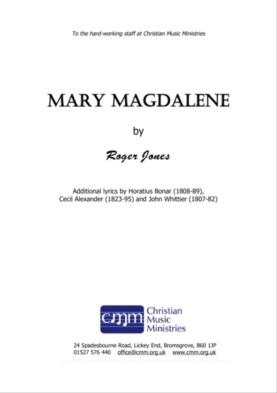 Mary Magdalene - a Roger Jones musical 4-Part scores gallery preview page 2