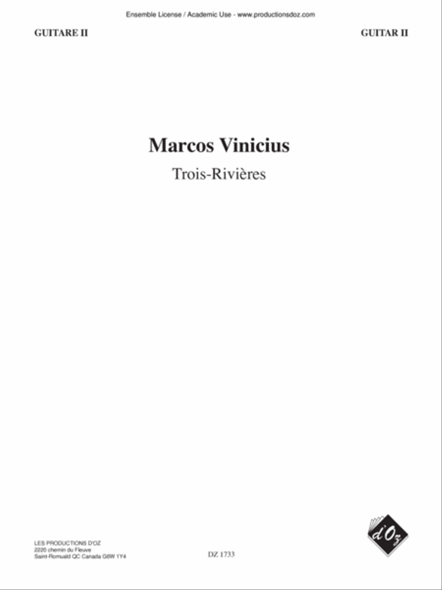 Trois-Rivières Trois-Rivières Classical Guitar scores gallery preview page 2