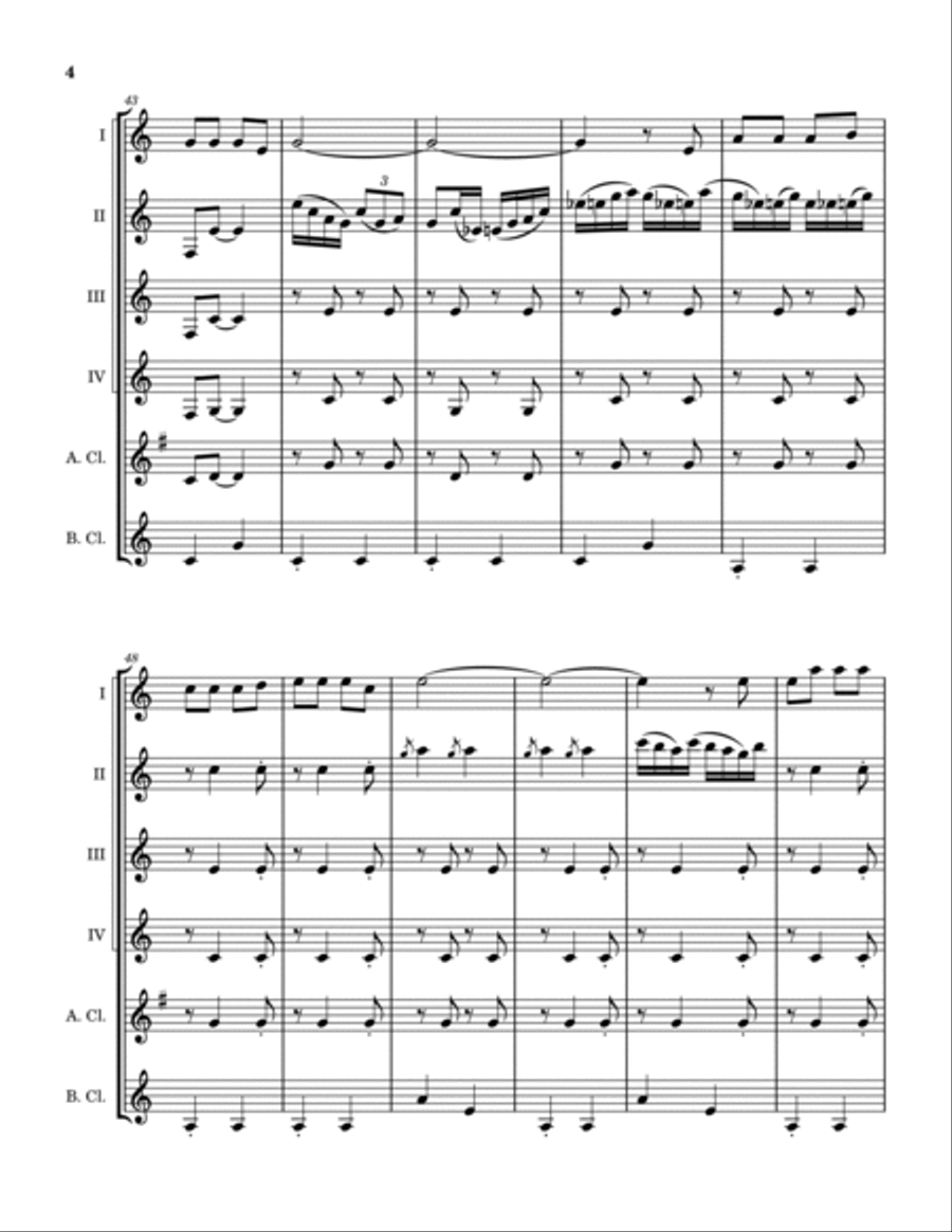 (Ghost) Riders In The Sky (A Cowboy Legend) Clarinet Quintet scores gallery preview page 5