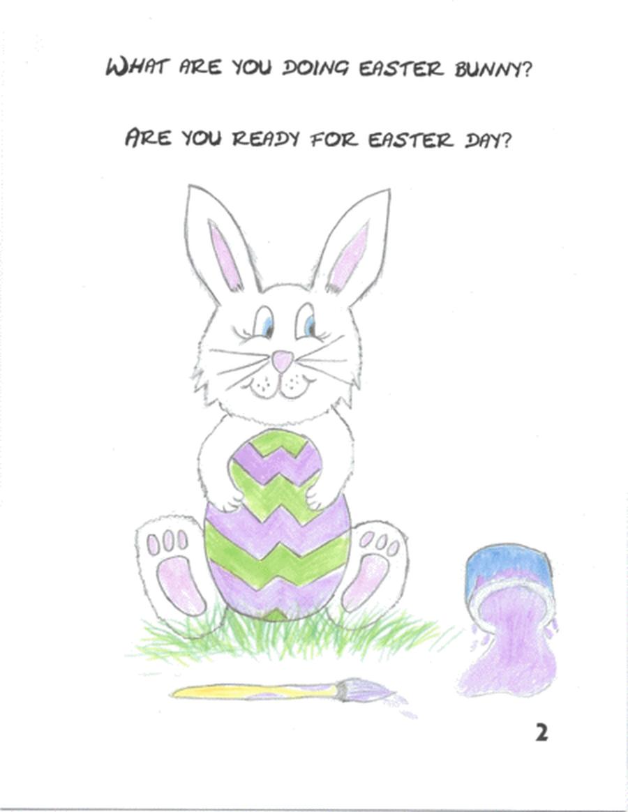 What Are You Doing Easter Bunny? Book with sheet music attached. image number null