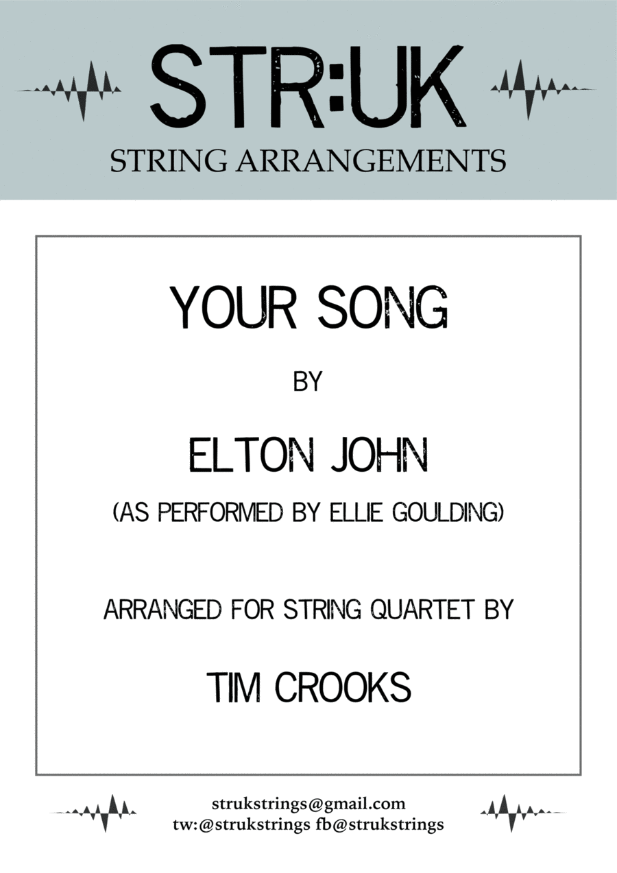 Your Song String Quartet scores gallery preview page 1