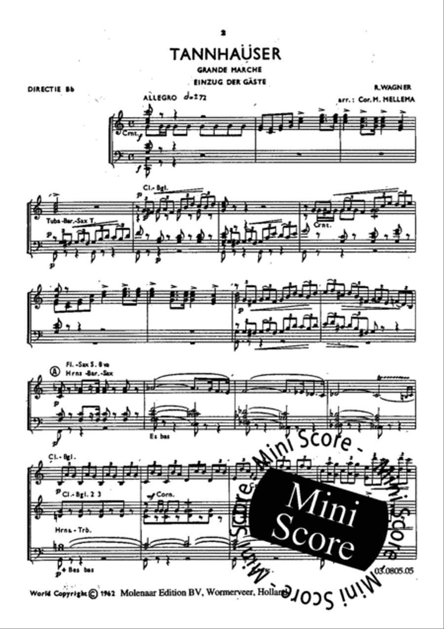 Tannhauser Concert Band scores gallery preview page 5