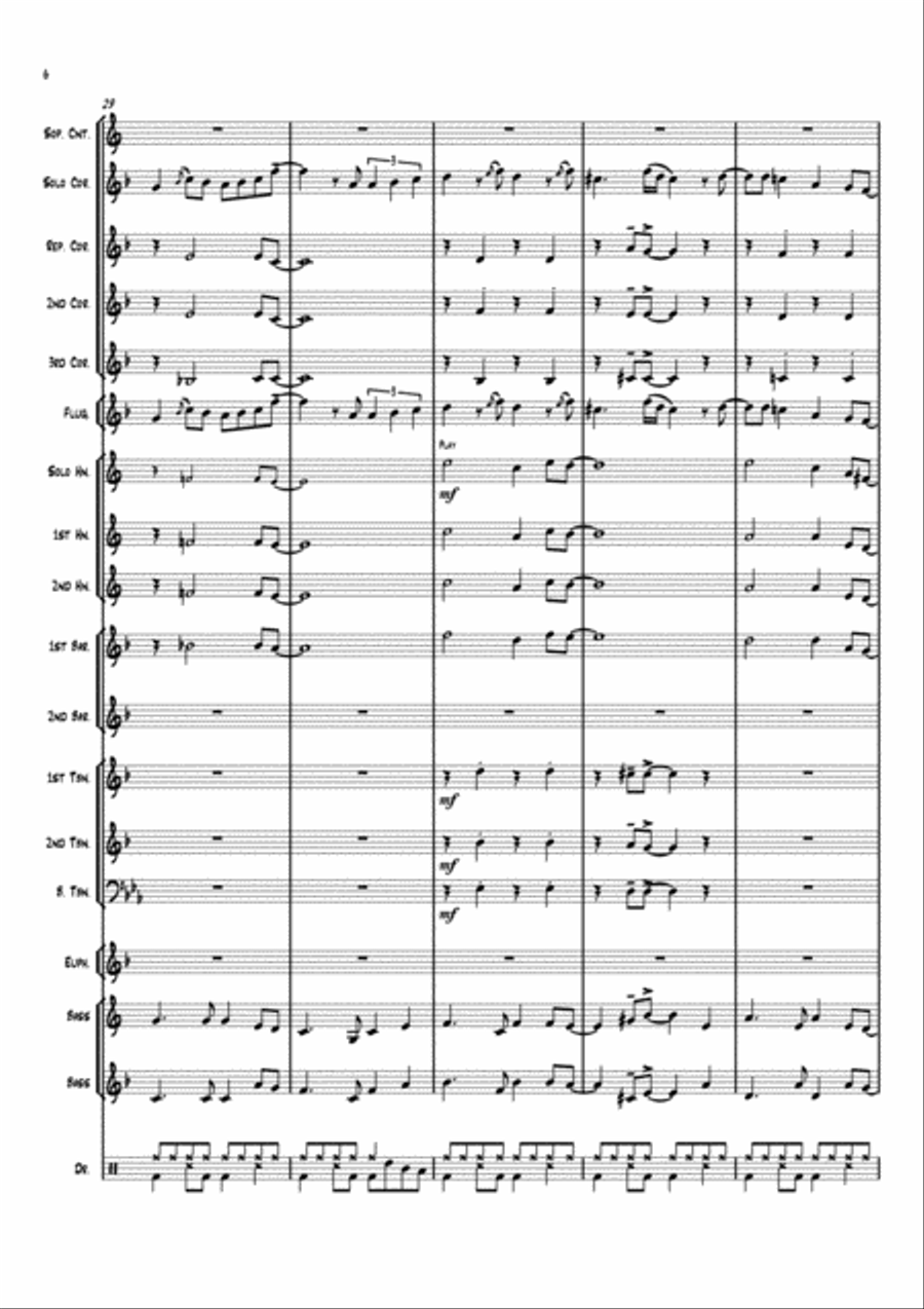 Isn't She Lovely Isn't She Lovely Brass Band scores gallery preview page 6