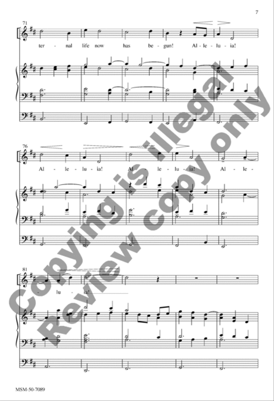 Love's Redeeming Work Is Done 4-Part scores gallery preview page 7