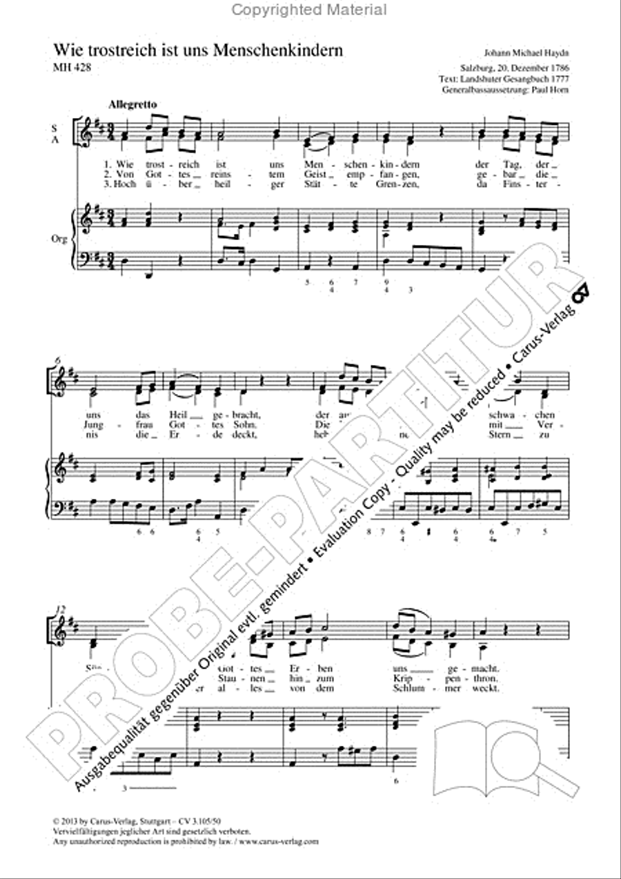 Wie trostreich ist uns Menschenkindern SA scores gallery preview page 2