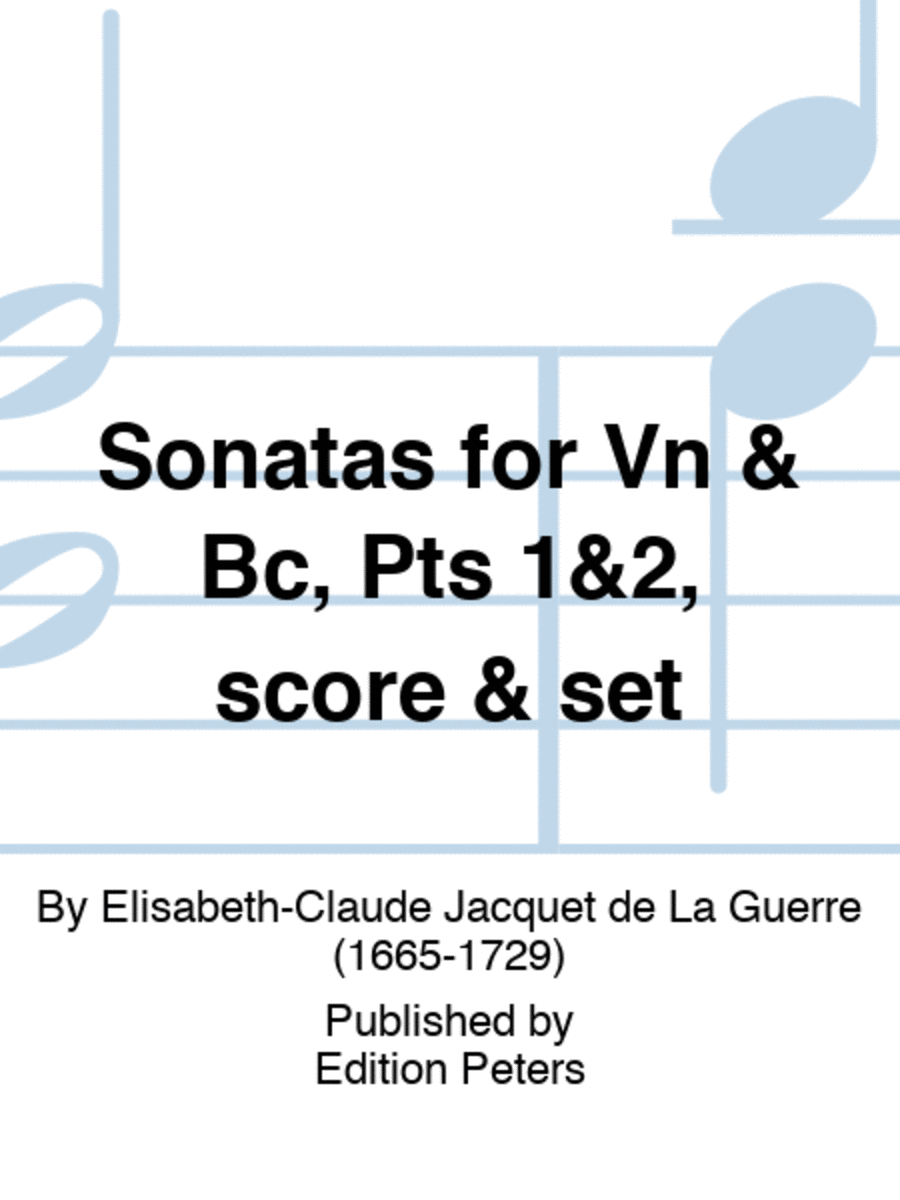 Sonatas for Vn & Bc, Pts 1&2, score & set Violin scores gallery preview page 1