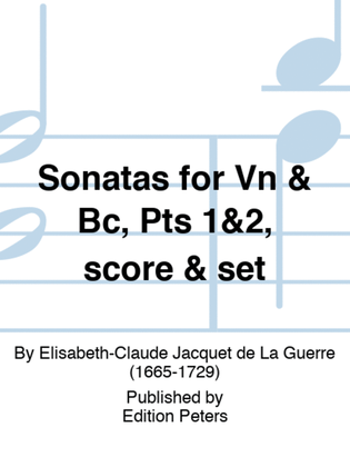 Book cover for Sonatas for Vn & Bc, Pts 1&2, score & set