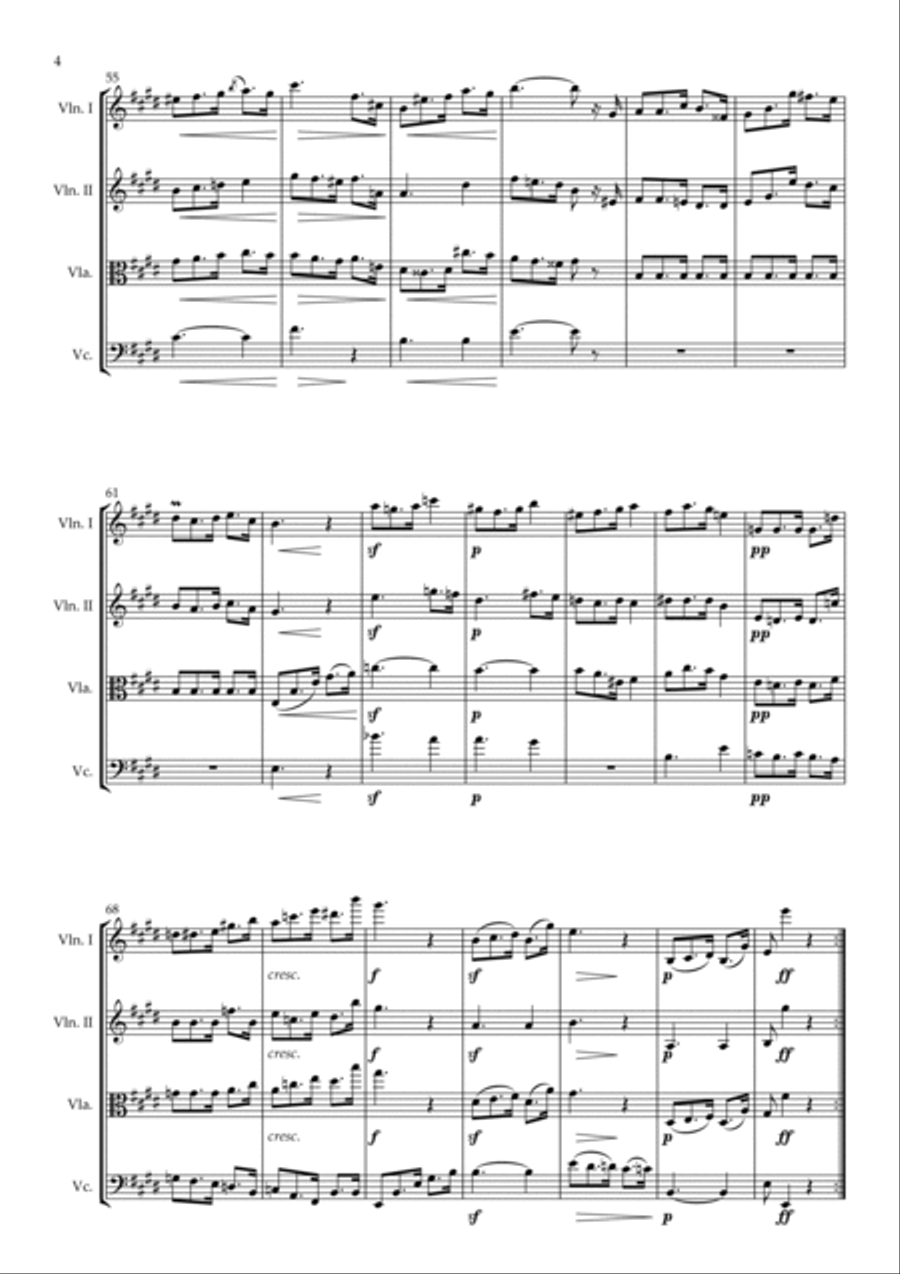 Zortzico arranged for String Quartet String Quartet scores gallery preview page 6