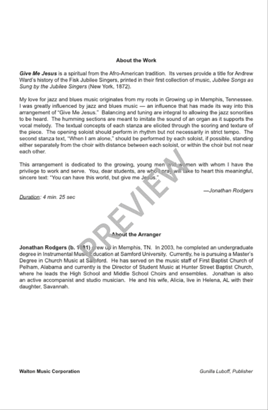Give Me Jesus 4-Part scores gallery preview page 3