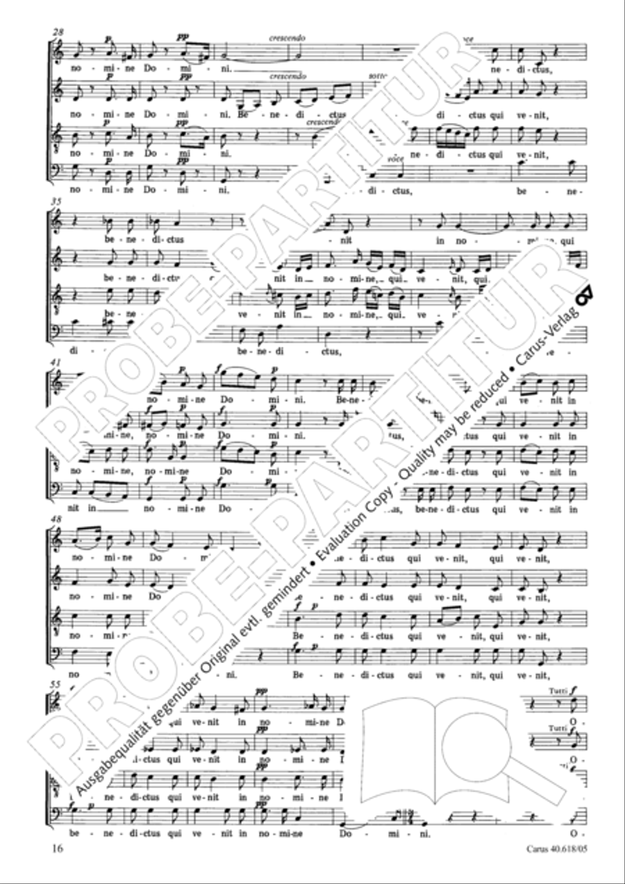 Mass in C (Missa in C) 4-Part scores gallery preview page 17