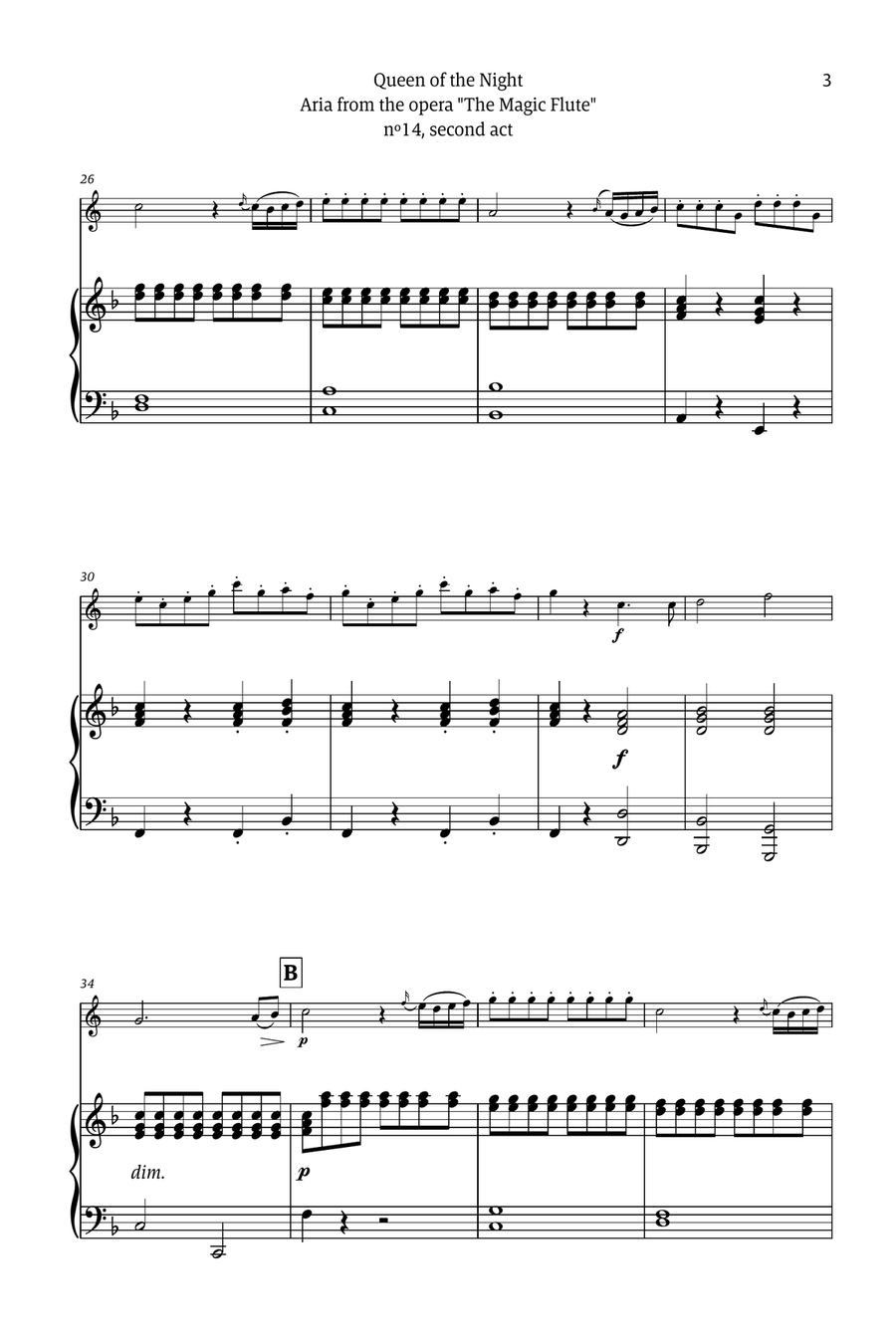 Queen of the Night - for solo english horn (with piano) Chamber Music scores gallery preview page 3