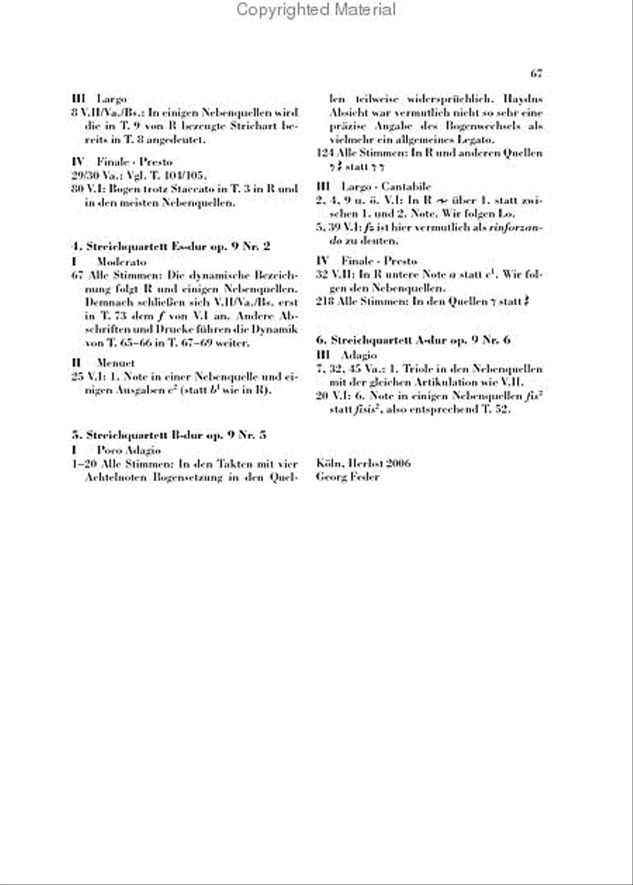 String Quartets – Volume II, Op. 9 String Quartet scores gallery preview page 4