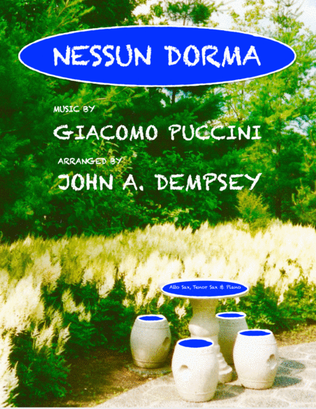 Book cover for Nessun Dorma (Trio for Alto Sax, Tenor Sax and Piano)