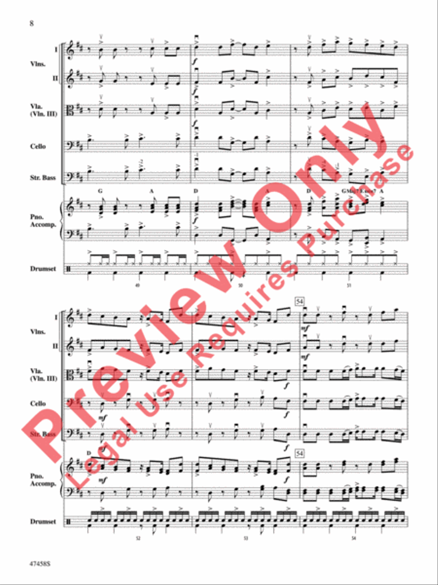 Hoedown at the Holidays Hoedown at the Holidays String Orchestra scores gallery preview page 9
