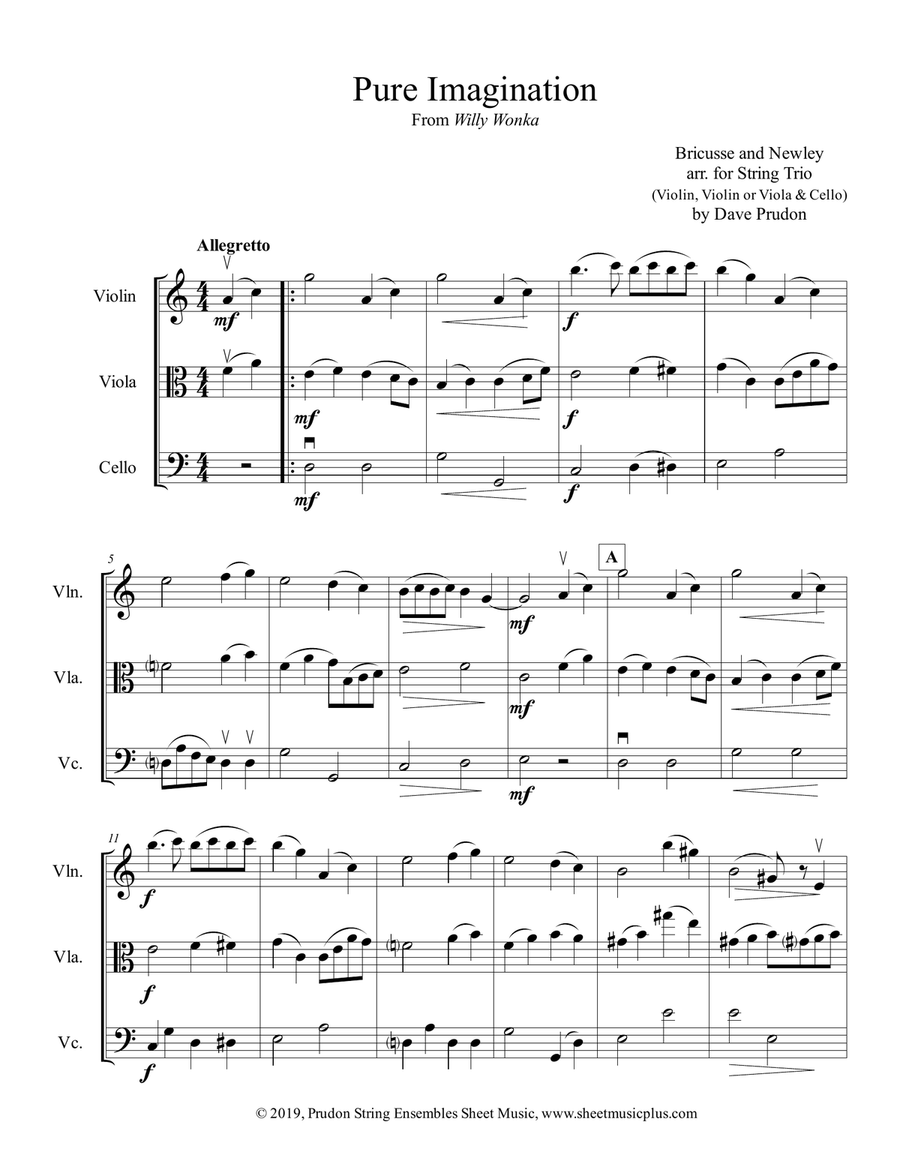 Pure Imagination String Trio scores gallery preview page 1