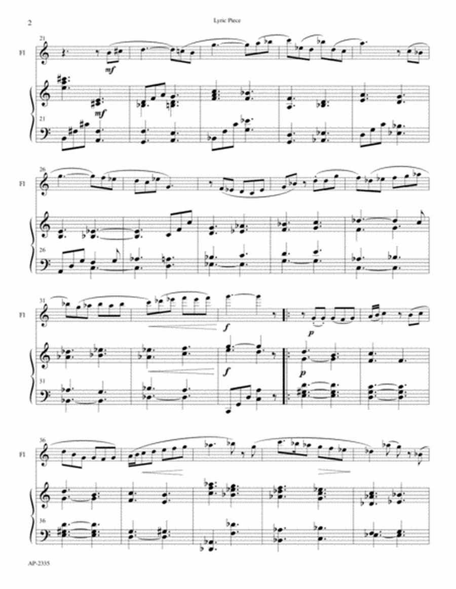 Lyric Piece for Flute and Piano image number null