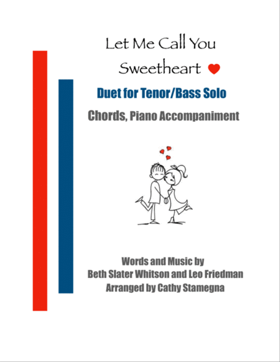 Let Me Call You Sweetheart (Duet for Tenor/Bass Solo, Chords, Piano Accompaniment) Bass Voice scores gallery preview page 1