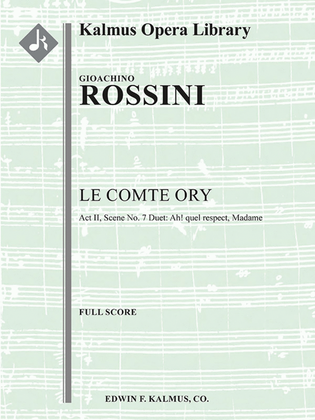 Book cover for Le Comte Ory: Act II, Scene 7 Duet: Ah quel respect, Madame (soprano, tenor) (excerpt)