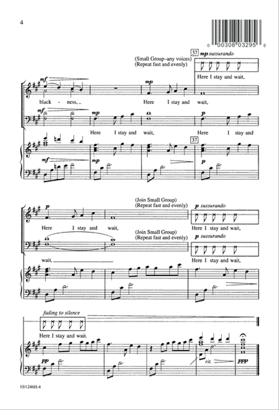 Places Among the Stars 4-Part scores gallery preview page 4