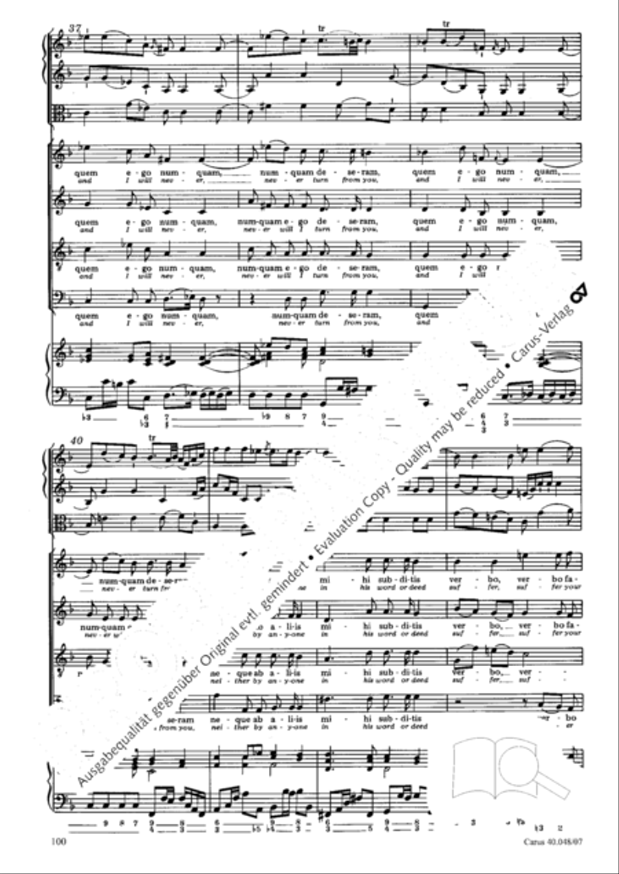 Regina coeli in B-Flat Major, K. 127 4-Part scores gallery preview page 101