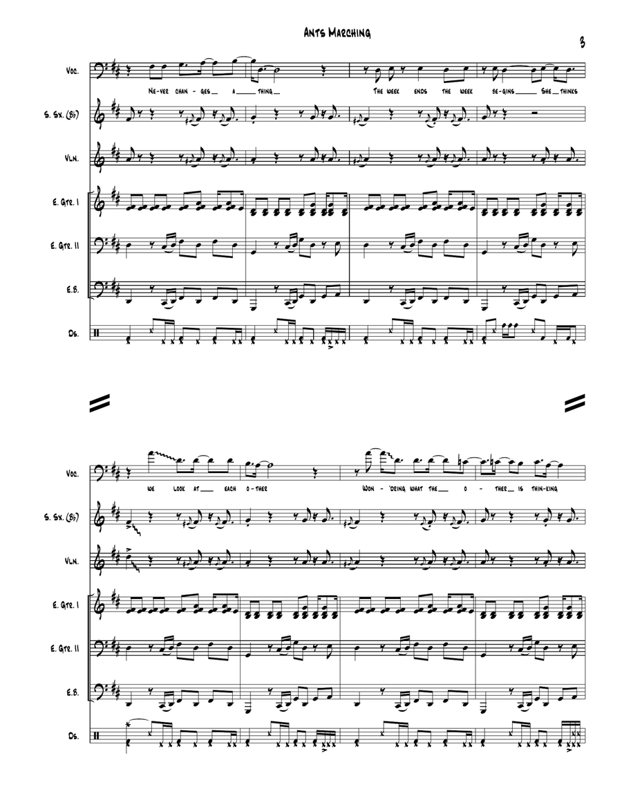 Ants Marching Small Ensemble scores gallery preview page 3
