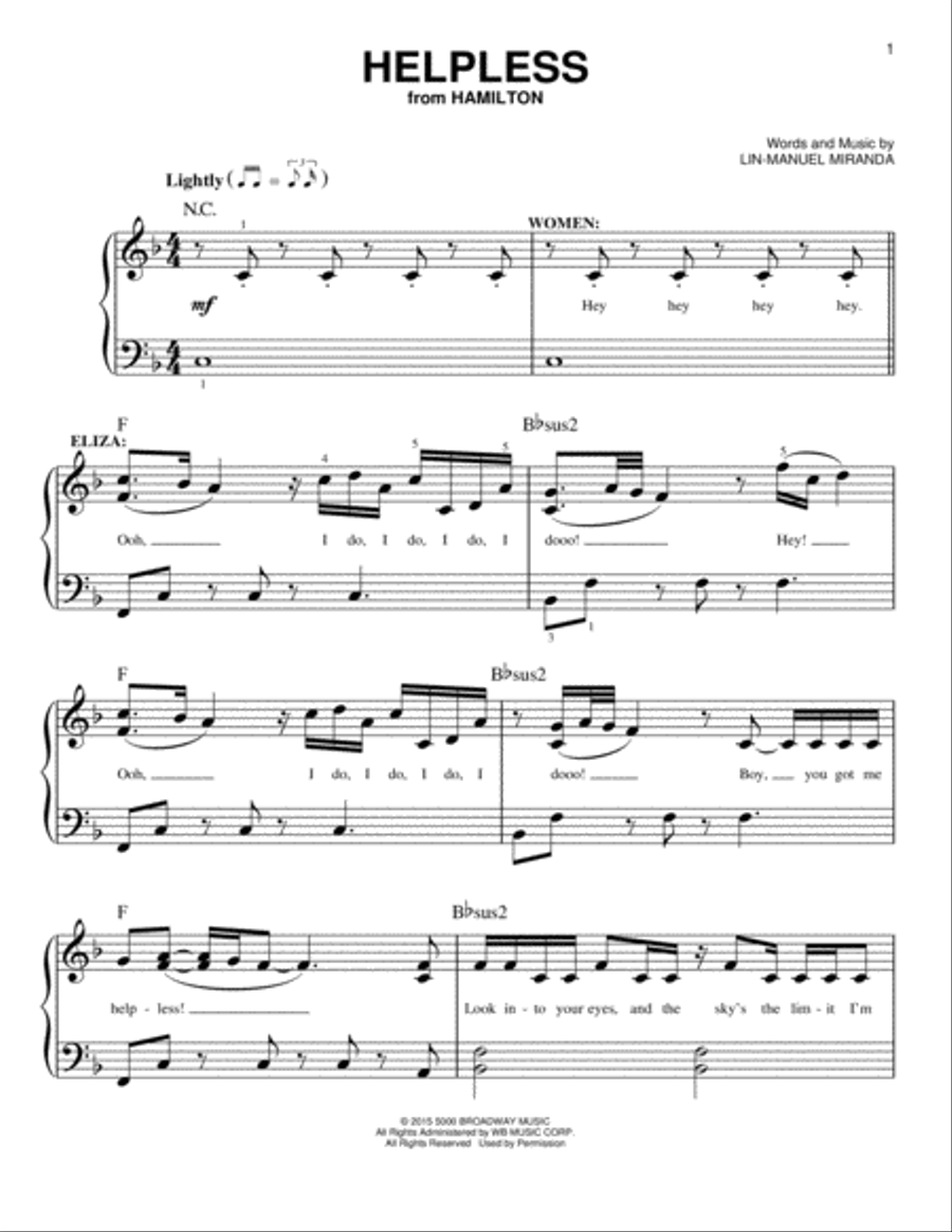 Helpless from hamilton discount