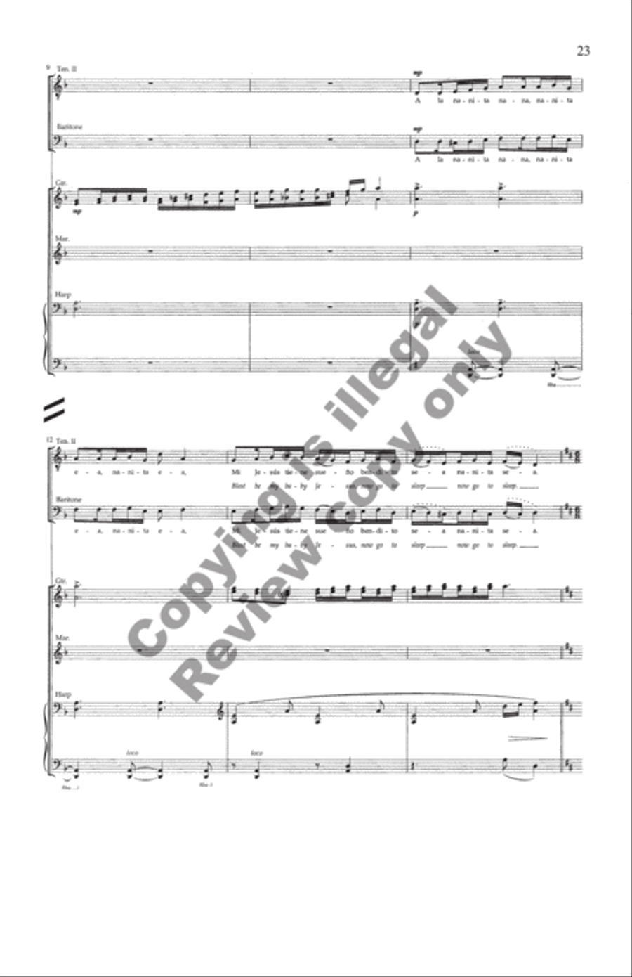 Carols and Lullabies (Full Score) Choir scores gallery preview page 13