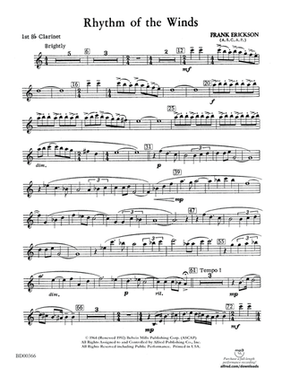 Rhythm of the Winds: 1st B-flat Clarinet