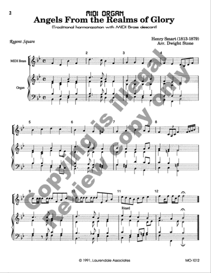 Angels From the Realms of Glory Organ scores gallery preview page 3