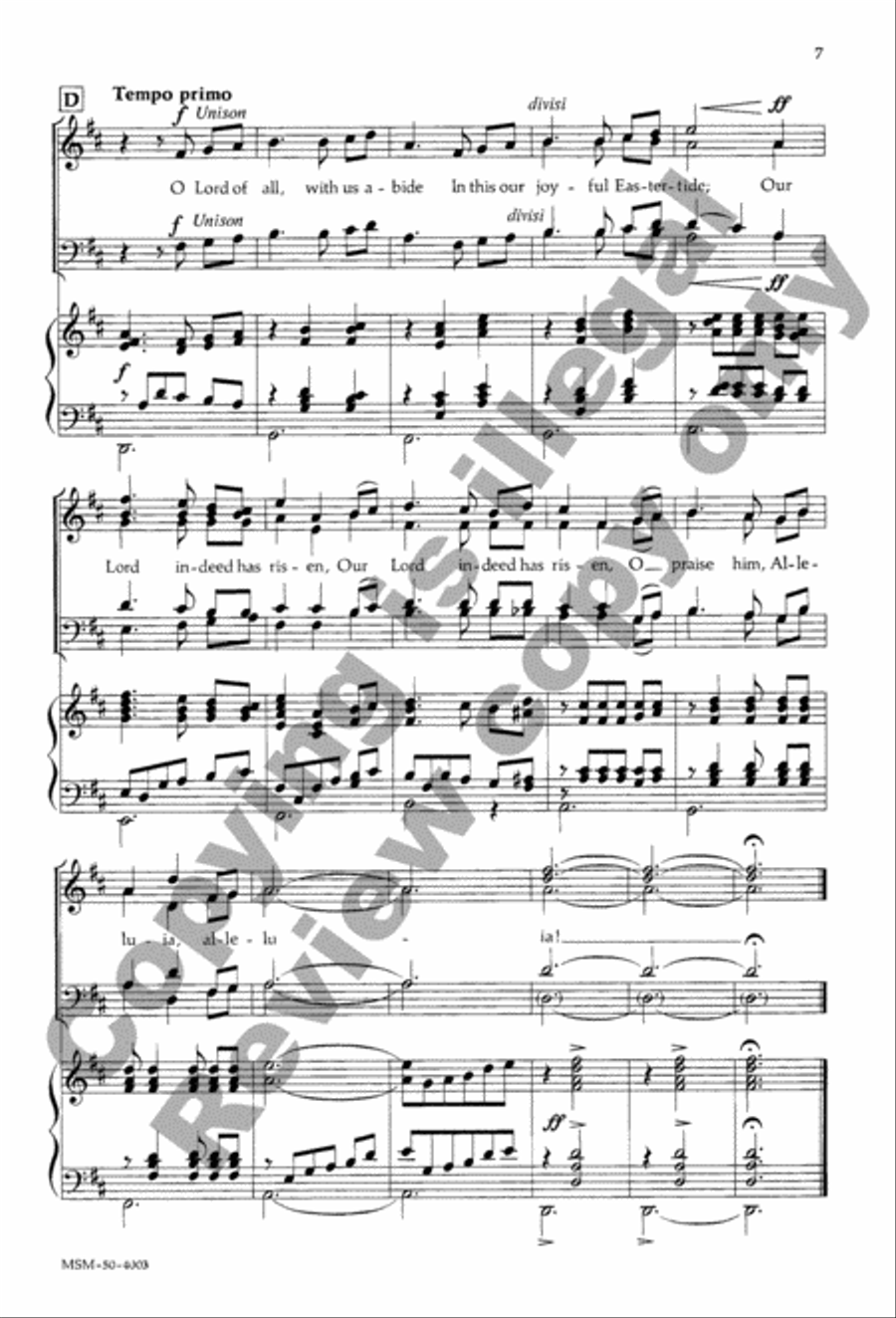 Our Lord Indeed Has Risen 4-Part scores gallery preview page 6